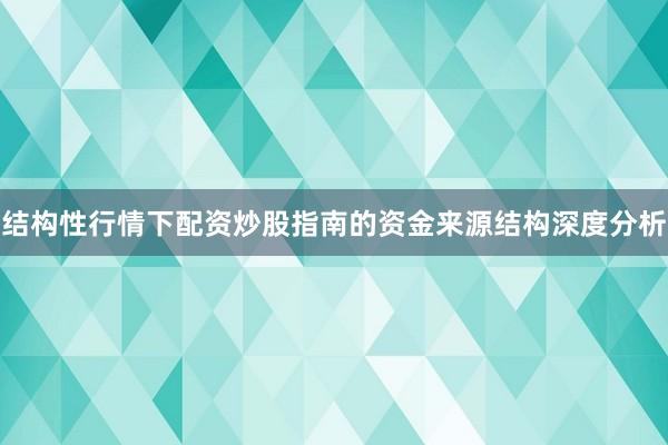 结构性行情下配资炒股指南的资金来源结构深度分析