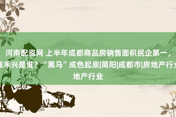 河南配资网 上半年成都商品房销售面积民企第一，嘉禾兴是谁？“黑马”成色起底|简阳|成都市|房地产行业