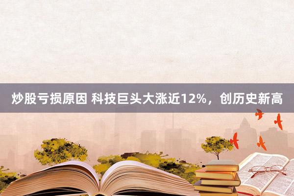 炒股亏损原因 科技巨头大涨近12%，创历史新高