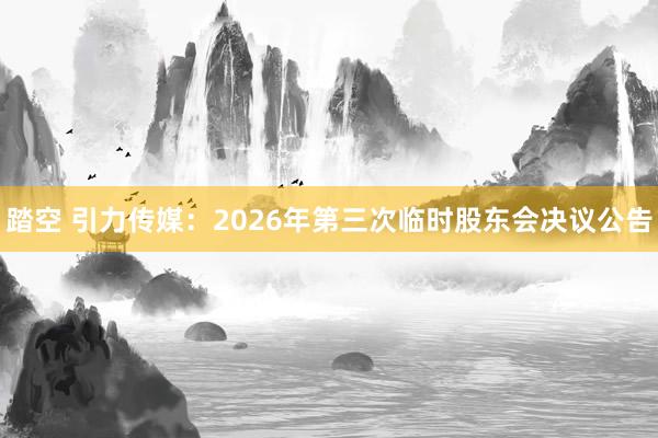 踏空 引力传媒：2026年第三次临时股东会决议公告
